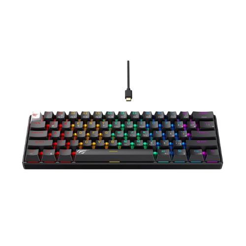 CLAVIER MECANIQUE GAMING HAVIT KB903L 61 KEY RED-SWITCH RGB BLACK